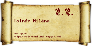 Molnár Miléna névjegykártya