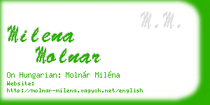 milena molnar business card